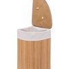 Hoekwasmand bamboe opvouwbaar 48L