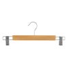 Houten broekhanger met clips 3st