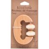 Houten massageroller met puntige dubbele roller