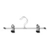 Kledinghanger/ broekhanger met clips metaal 3st
