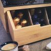 Koffie capsulehouder lade bamboe zwart