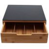 Koffie capsulehouder lade bamboe zwart