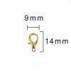 Kreeftsluiting goud 14mm 12st