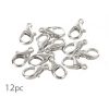 Kreeftsluiting zilver 14mm 12st