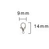 Kreeftsluiting zilver 14mm 12st