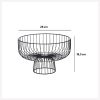 Metalen fruitmand zwart met voet
