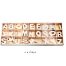 Mini houten hoofdletters H.3,3cm c.a.104st