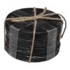 Onderzetter marmer zwart D10cm