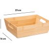 Opbergbak bamboe met handvat 23x16cm