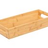 Opbergbak bamboe met handvat 33x14cm