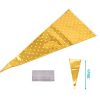 Puntzak goud-transparant 38x17,5cm 10 stuks