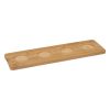 Serveerplank bamboe met glazen schalen 5-delig