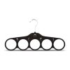 Sjaalhanger met haken fluweel zwart