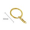 Sleutelhanger goud metaal 32mm