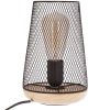 Tafellamp mesh "Zely" metaal-hout H23cm