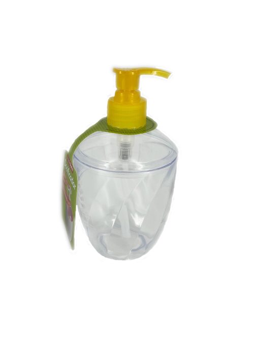 Transparante zeepdispenser met gekleurde pomp 430ml