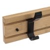 Wandkapstok verschuifbaar bamboe/metaal 6-haken