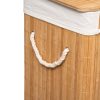 Wasmand bamboe opvouwbaar rechthoekig 60L