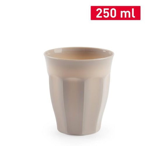 Waterbeker kunststof taupe 250ml