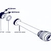 Waterkraan verlenger met filter zilver/wit ø26mm 15cm