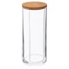 Wattenschijfjes dispenser kunststof-bamboe