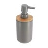Zeepdispenser kunststof-bamboe grijs naturel 300ml