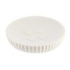 Zeephouder geribbeld polyresin wit