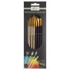 Penselen set synthetisch plat-rond 10-dlg