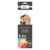 Penselen set synthetisch plat-rond 10-dlg