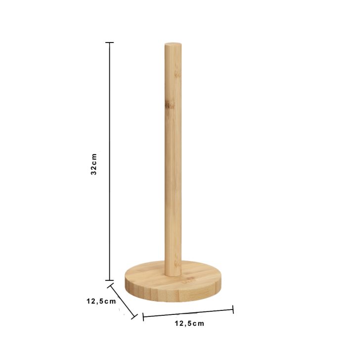Keukenrolhouder bamboe naturel