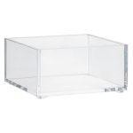 Opbergbak transparant vierkant 9,6x9,6x4,8cm