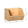 Opstapelbare keukenorganizer bamboe S