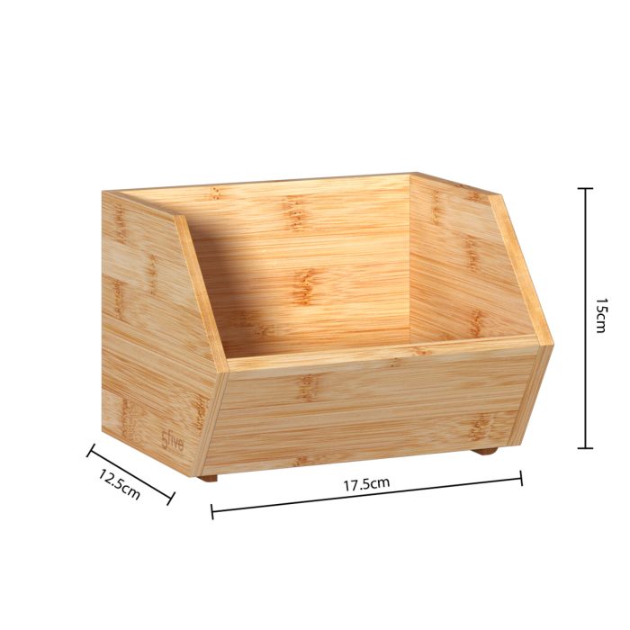 Opstapelbare keukenorganizer bamboe S