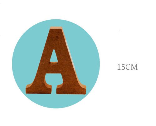 Houten letters bruin 15cm