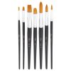 Penselen set synthetisch plat-rond 7-dlg
