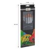 Penselen set synthetisch plat-rond 7-dlg