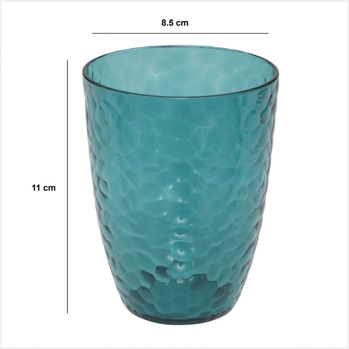 Waterglas kunststof blauw 380ml