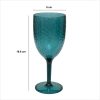 Wijnglas kunststof blauw 350ml