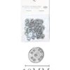 Brochespeld set (met pin) zilver D8*4,5mm