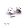 Brochespeld set (met pin) zilver D8*4,5mm