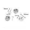 Brochespeld set (met pin) zilver D8*4,5mm