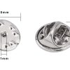 Brochespeld set (met pin) zilver D8*4,5mm
