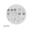 Brochespeld set (met pin) zilver D8*4,5mm