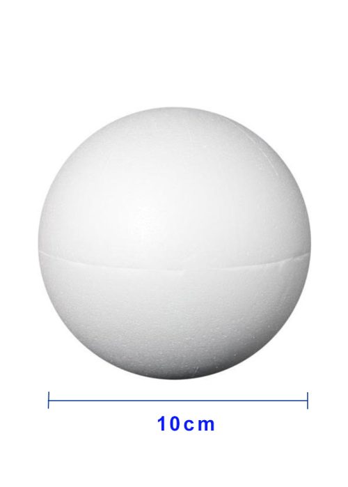 Piepschuim bal wit 10cm/1 stuk
