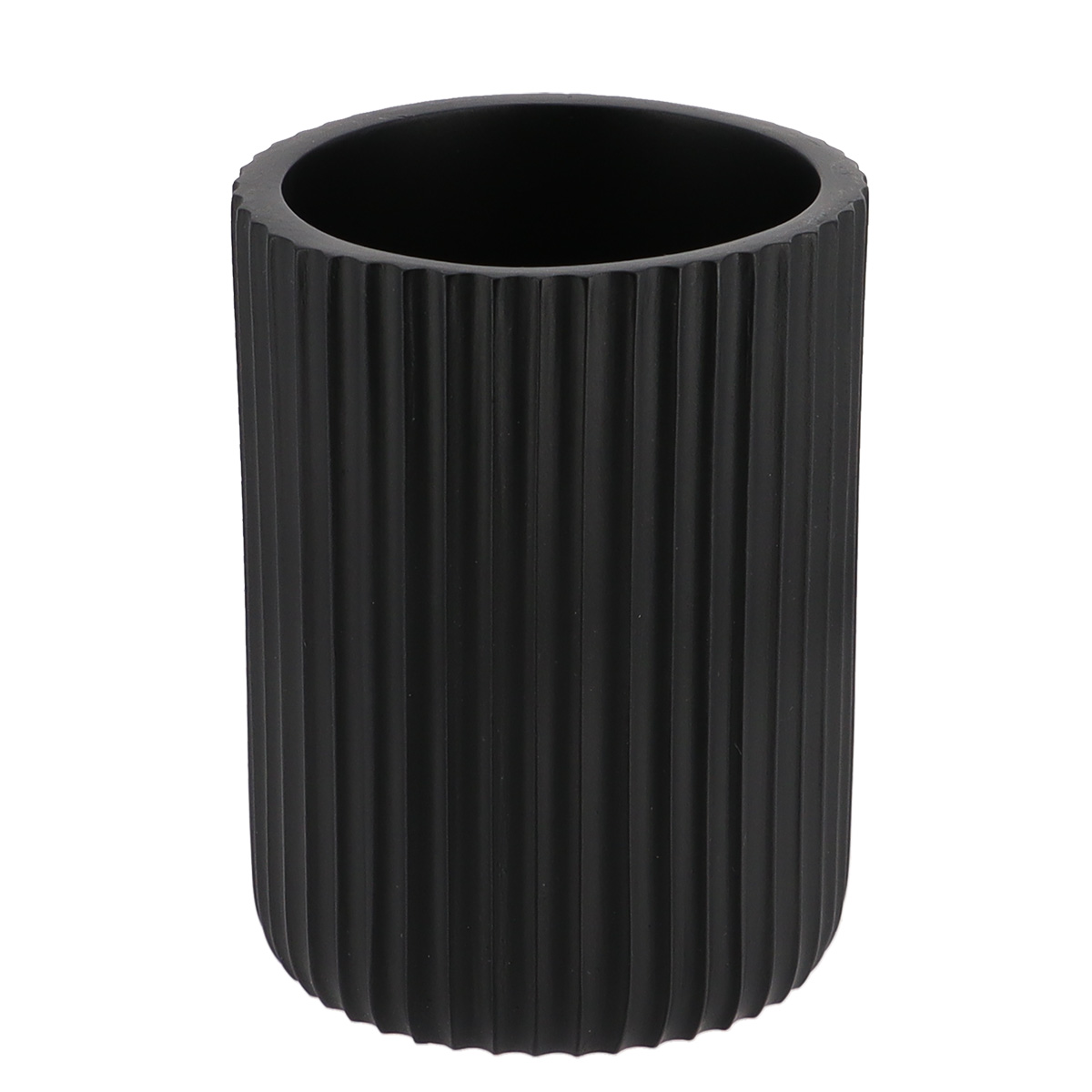 Badkamerbeker polyresin zwart 360ml