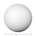 Piepschuim bal wit 12cm