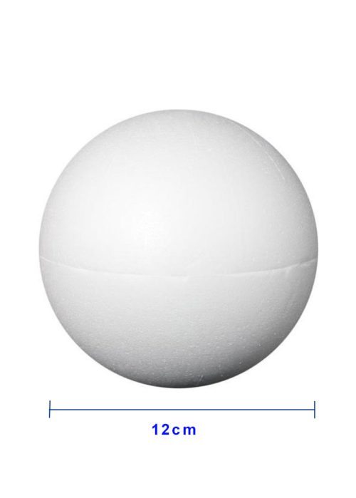 Piepschuim bal wit 12cm