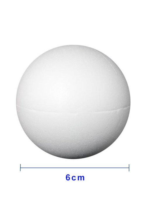 Piepschuim bal wit 6cm/4 stuks