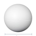 Piepschuim bal wit 9cm/1 stuk