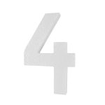 Piepschuim cijfer 4 (30cm)